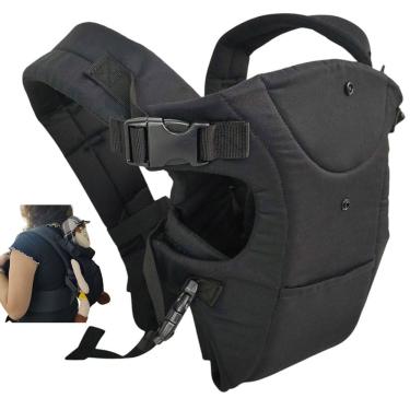 Imagem de Canguru Carregador Bebe Criança Viagem Passeio Sentado Bolso Alça Ajustavel Confortavel Macio Pratico Resistente Seguro