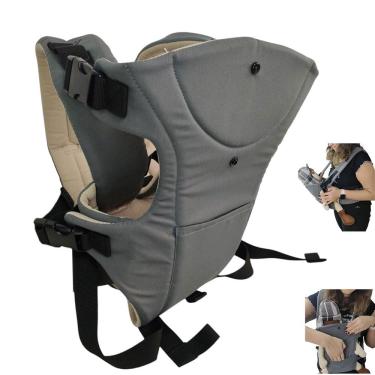 Imagem de Canguru Carregador Criança Bebe Passeio Viagem Sentado Resistente Seguro Bolso Alça Ajustavel Confortavel Macio Pratico