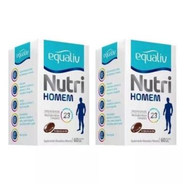 Imagem de Kit C2 Suplemento Vitamínico Nutri Homem C60 caps  Equaliv - Equaliv P