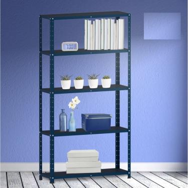Imagem de Estante Para Livros Com Estrutura Metálica 5 Prateleiras Azul Del Rey