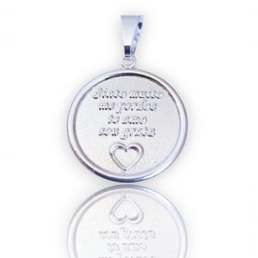 Imagem de Pingente Medalha Ho'oponopono Prata