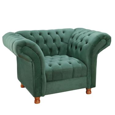 Imagem de Poltrona Chesterfield Conde D'el Via Encanto Veludo Verde