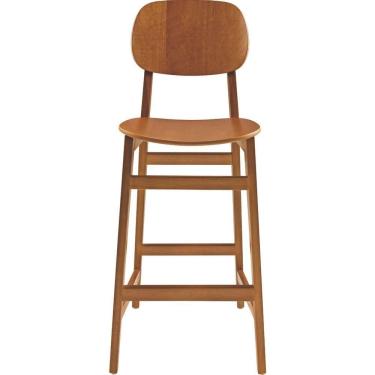 Imagem de Banco Alto London De Madeira Tauarí Tramontina (amêndoa)