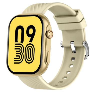 Imagem de Relógio Inteligente Digital Zl80 Hd Tela Grande Bluetooth Chamada Modo Bege