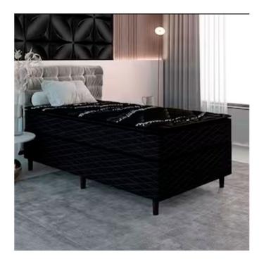 Imagem de Cama Box De Solteiro New Itália Pillow Top D26 Umaflex Preto