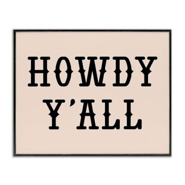 Imagem de Stupell Industries Southwestern Howdy Y'all Black Framed Giclee Art Design por Daniela Santiago, 14 x 11