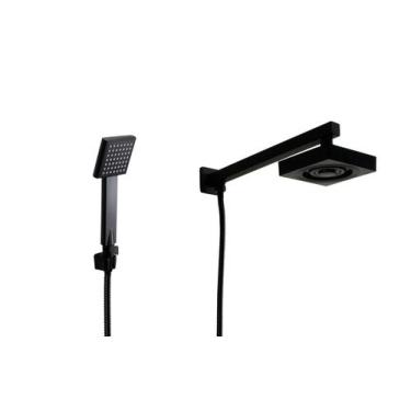 Imagem de Ducha ABS Autolimpante Black com Mangueira 180 cm e Ducha de Mão - AMG