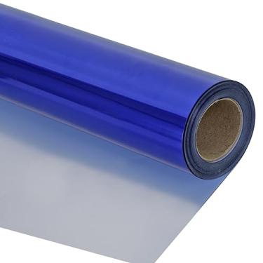 Imagem de guangyintong Rolos De Vinil Transferência Térmica Metal Macio Azul Brilhante Htv, 12" X 12 Pés Pu Elástico Para Passar A Ferro Camisetas, Todas As Máquinas Corte Fáceis Cortar E Design Remoção Ervas