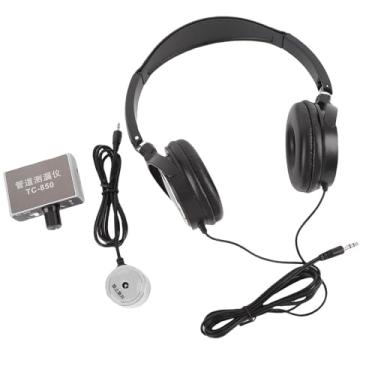 Imagem de Detector de vazamento de água com sonda dupla, monitor de vazamento de tubulação com fone de ouvido sensível ferramenta de detecção de vazamento de água subterrânea para canos de água, tubos de