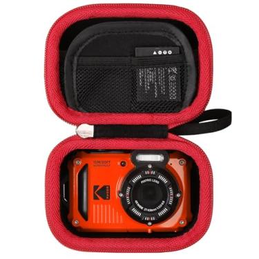 Imagem de Mchoi Estojo De Transporte Rígido À Prova D'Água Para Câmera Digital Kodak Pixpro Wpz2 Rugged, Somente, Vermelho