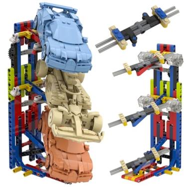 Imagem de BloxBrix 1 suporte de exibição para carros Speed Champion, conjunto atualizado de 3 camadas de suporte de carro, kit para exibição de carro compatível com as principais marcas, montagem de exibição de