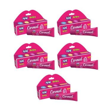Imagem de Kit Hidratante Labial Carmed Efeito Gloss Fini Beijos Cor Rosa Com 5 U