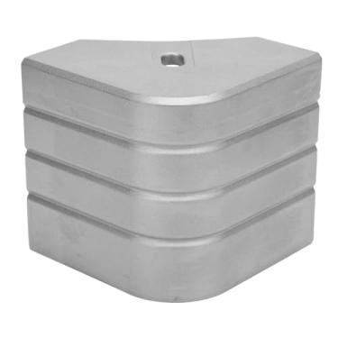 Imagem de CHEOTIME Crest Style Corner Cap Casting Pontoon Aluminum Deck Corner Crest PA, adequado para 90 cantos arredondados, não 90 ângulos retos. Altura: 3-1/8 a 3-3/16 Topo: 3-1/8 a 3-3/16