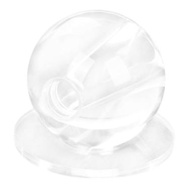 Imagem de kowaku Bola de bilhar para treinamento de sinuca, bola de acrílico estável para bilhar, acessórios com furo, ferramenta portátil para taco de bilhar, Furo 18mm Transparente