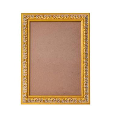 Imagem de Molduras clássicas douradas de 21 x 29,8 cm: Molduras exclusivas A4 com vidro acrílico e placa MDF, molduras de parede de galeria ornamentadas de madeira para exibição de fotos de 21 x 29,8 cm