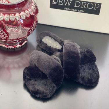 Imagem de Pantufa Olaf trançado Preto - DEW DROP, 36