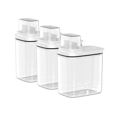 Imagem de Kit 3 Dispensers para Sabão Líquido, Pó e Amaciante - Ou Linha FLow (1,5 Litro)