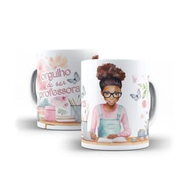 Imagem de Caneca branca dia dos professores floral (14109)