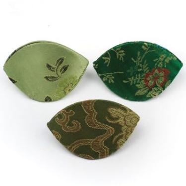 Imagem de Only My Live Home Mini caixas de presente de joias chinesas vintage cascas de presente de joias artesanais brocado de seda colorida caixa de papelão (verde (padrão aleatório 10 peças))