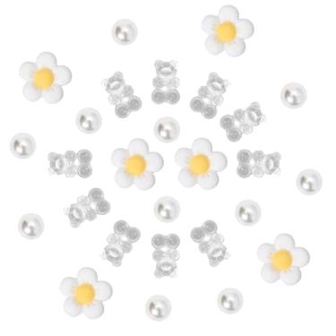 Imagem de CIKKITZ 27 peças de pingentes de flores para sandálias de tamancos, acessórios de urso para meninas, pingentes de decoração de sapatos DIY para mulheres, lembrancinhas de festa, generic, Resina