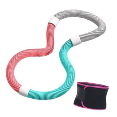Imagem de oshhni Aro de fitness com cinto de cintura, design amigável à cintura, anel de exercícios, círculo de fitness para mulheres, homens, pilates, iniciantes, Cinza Verde 1.2kg