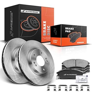 Imagem de A-Premium Kit De Rotores Freio A Disco Ventilados Dianteiros 11,57" (294 Mm) + Pastilhas Cerâmica Compatíveis Com Modelos Hyundai Selecionados - Santa Fe 2001, 2002, 2003, 2004, 2005 E 2006, Conjunt