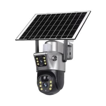 Imagem de Câmera IP Solar Sem Fio 4K Com Lente Dupla, Tela Dupla, À Prova D'água