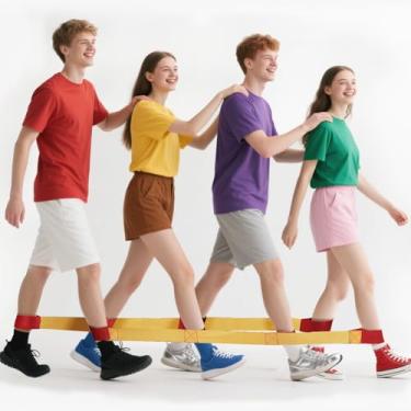 Imagem de Yanacc Jogos de formação de equipes para adultos, festa ao ar livre, corrida de equipe cooperativa para trabalho em equipe, jogos de dia de campo (para 4 jogadores, pacote com 1)