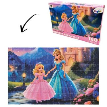 Imagem de Quebra Cabeça Infantil 160 Peças Princesa Encantada - Mini Toys