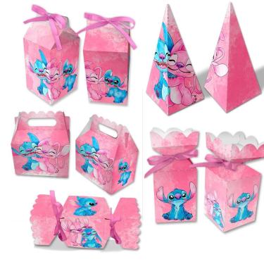 Imagem de Kit Festa Infantil Lembrancinhas Aniversario Stitch Angel Caixinhas