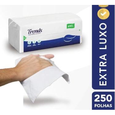 Imagem de Papel Toalha Interfolha Premium Banheiro lavabo Cx Com 5000 Folhas Dupla IPEL 20 maços individuais com 250 fls