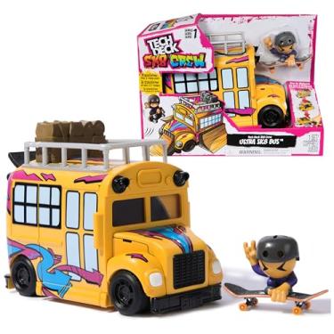 Imagem de Tech Deck Sk8 Crew 2 em 1 Transformando Ultra Sk8 ônibus e armazenamento com escala e figura, mini skates colecionáveis, brinquedos infantis para crianças a partir de 5 anos