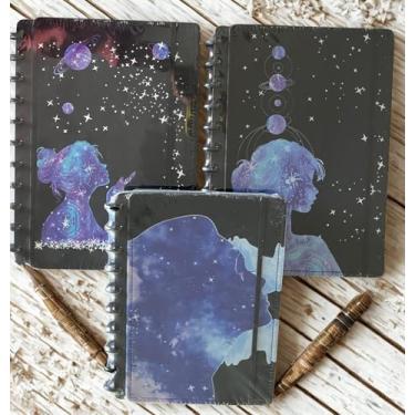 Imagem de Caderno Inteligente Destacável A4 80 Folhas 11 Discos Universitário Escolar Agenda (Modelo 4- Grande)