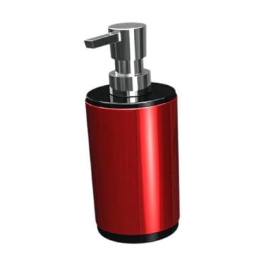 Imagem de Ｂｅｓｇａ Dispensador de sabonete líquido para mãos, recarregável, à prova de vazamentos, recipiente pequeno para sabonete líquido, frasco de xampu para, Vermelho