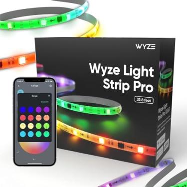 Imagem de Wyze Lifestyle Fita De Luz Pro 10,9 M, Luzes Led Wi-Fi, Controle Segmentos Multicoloridos, 16 Milhões Cores, Revestimento À Prova D'Água, Compatível Com Alexa E Google Assistant (2 Rolos 5,9 M)
