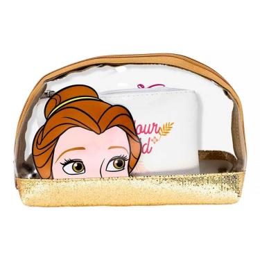 Imagem de Necessaire Bolsa Maquiagem Viagem 2in1 Bela Princesa Disney 10073341 - ZonaCriativa