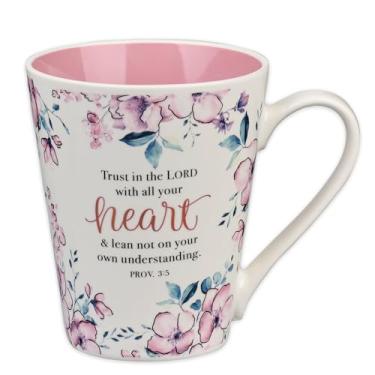 Imagem de Copo de café para mulheres – Copo de café inspirador com verso bíblico (295 ml de cerâmica), Trust In The Lord, 1