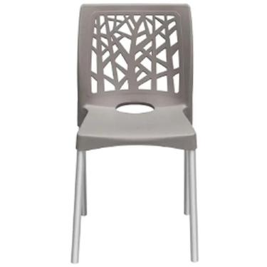 Imagem de Cadeira Nature com Pés de Alumínio Forte Plástico Cor Nude - Estrela M