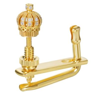 Imagem de Sintonizadores de violino criativos feitos à mão para violino com parafuso de violino ajustadores de cordas para violinos 3/4 4/4 (1GOLDEN)