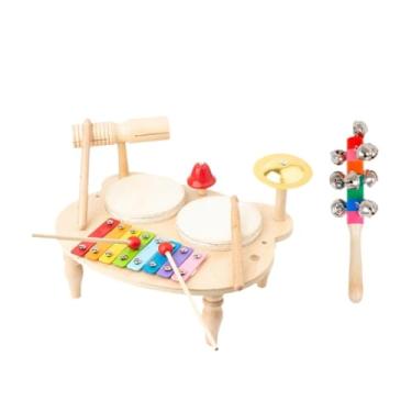 Imagem de YIJU Conjunto de bateria xilofone para aprendizagem precoce, brinquedo musical pré-escolar para idades de 2 3 4 5 6 anos