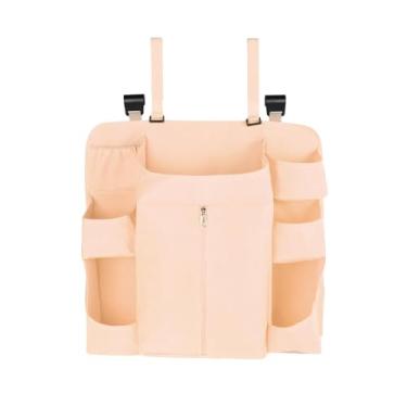 Imagem de simhoa Organizador de fraldas suspenso para trocador, berço, cercadinho, porta-fraldas portátil multifuncional, organizador de berçário para quarto, Bege