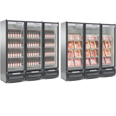 Imagem de Expositor Vertical 3 Portas De Vidro Gcbc1450 Gelopar Refrigerador 1468 Litros Inox 220v