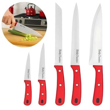Imagem de Conjunto 5 Facas Pão Chef Legumes Cane Bolo Betty Crocker