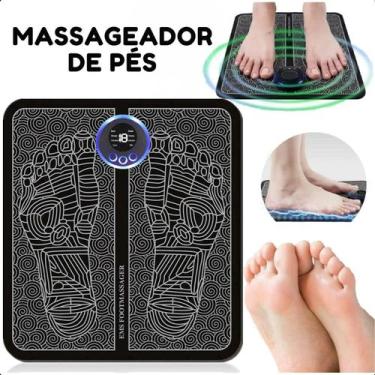 Imagem de Massageador P/ Pés Tapete Pulso Elétrico Alívio Dores Preto - ASAF
