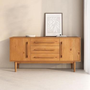 Imagem de IDIMEX Aparador de Sala Buffet Madeira 145 cm 02 Portas Freijó TECCA