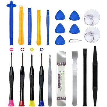 Imagem de Kit de ferramentas de reparo de celular, conjunto de chave de fenda profissional de 22 peças, kit de reparo para celular, iPhone, laptops, tablets, abrir e substituir a bateria da tela