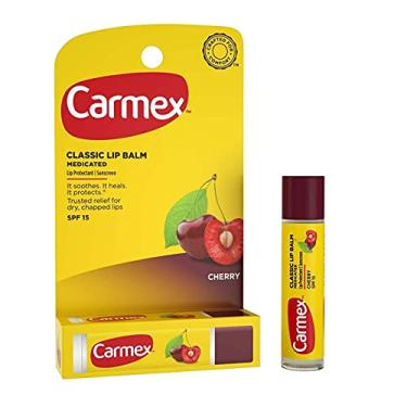 Imagem de Carmex Protetor labial hidratante Click-Stick SPF 15 Cherry 4,3 g (pacote com 3)