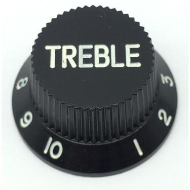Imagem de 1 Knob Plástico TREBLE guitarra strato PST PRETO Unidade - SPIRIT