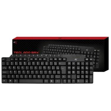 Imagem de Teclado Multimídia BRX, 104 Teclas, ABNT2, USB, Cabo 1.3M, Preto