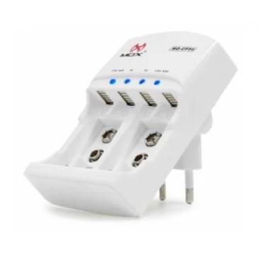 Imagem de Carregador De Pilhas Mox Aa, Aaa E Bateria 9v Bivolt - Cp50
